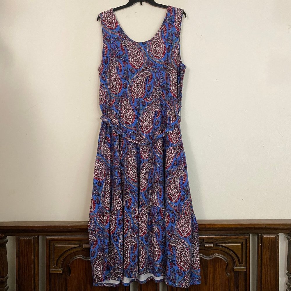 Talbots Paisley Tiered Midi Dress 3X - Picture 8 of 11